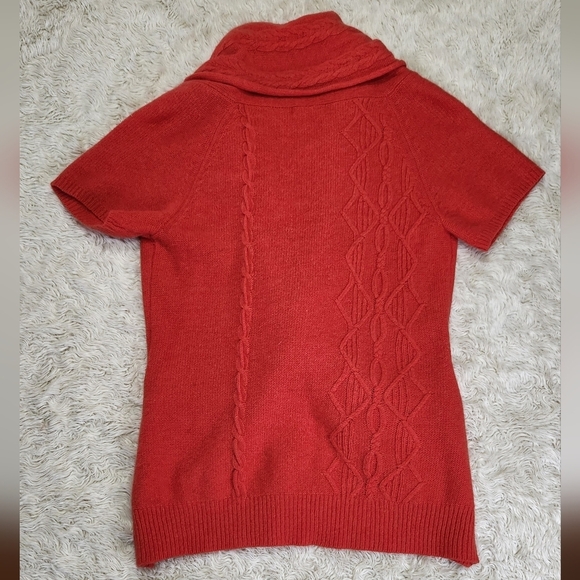 Anthropologie Red V-Neck Sweater - Picture 4 of 9